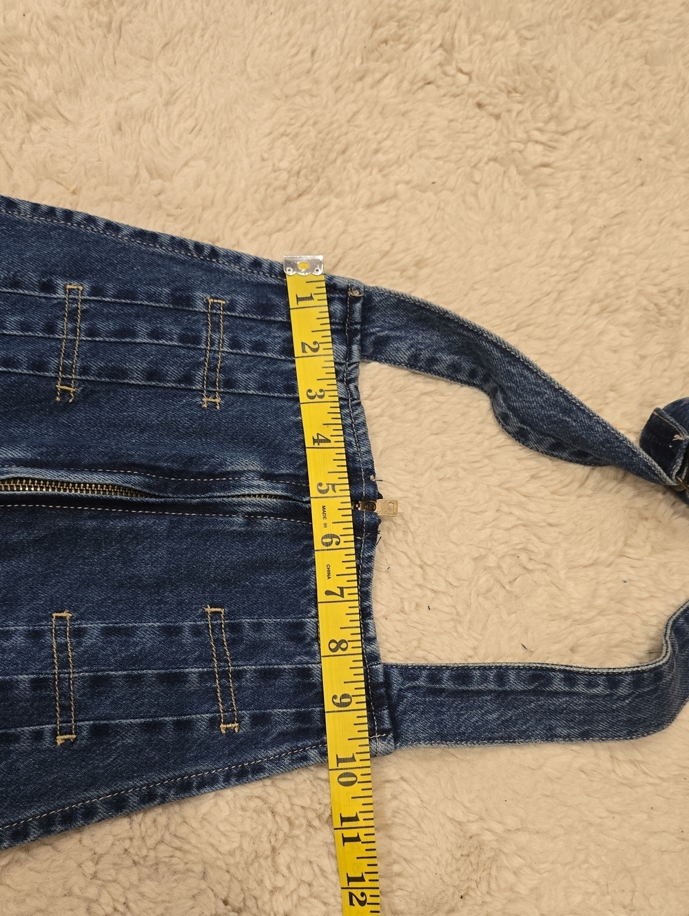 We The Free Halter Denim Wide-Leg Overalls in Blue - Picture 6 of 10
